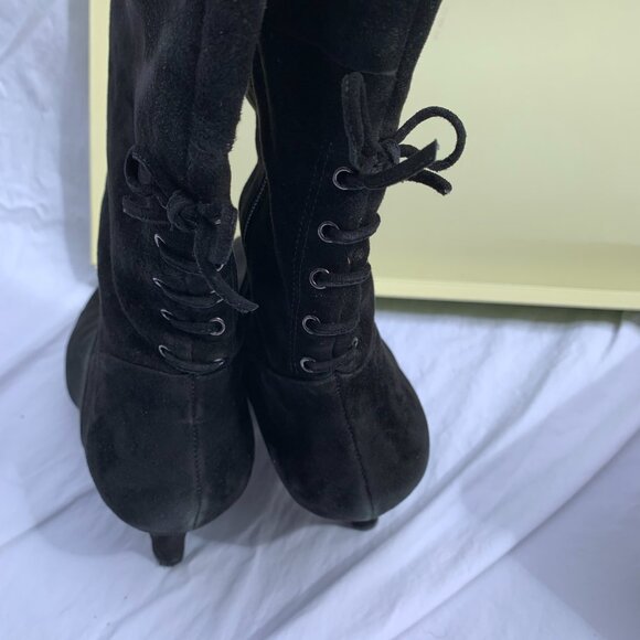 Black Suede Dinka Boots size 11 by Naturalizer - Picture 4 of 16